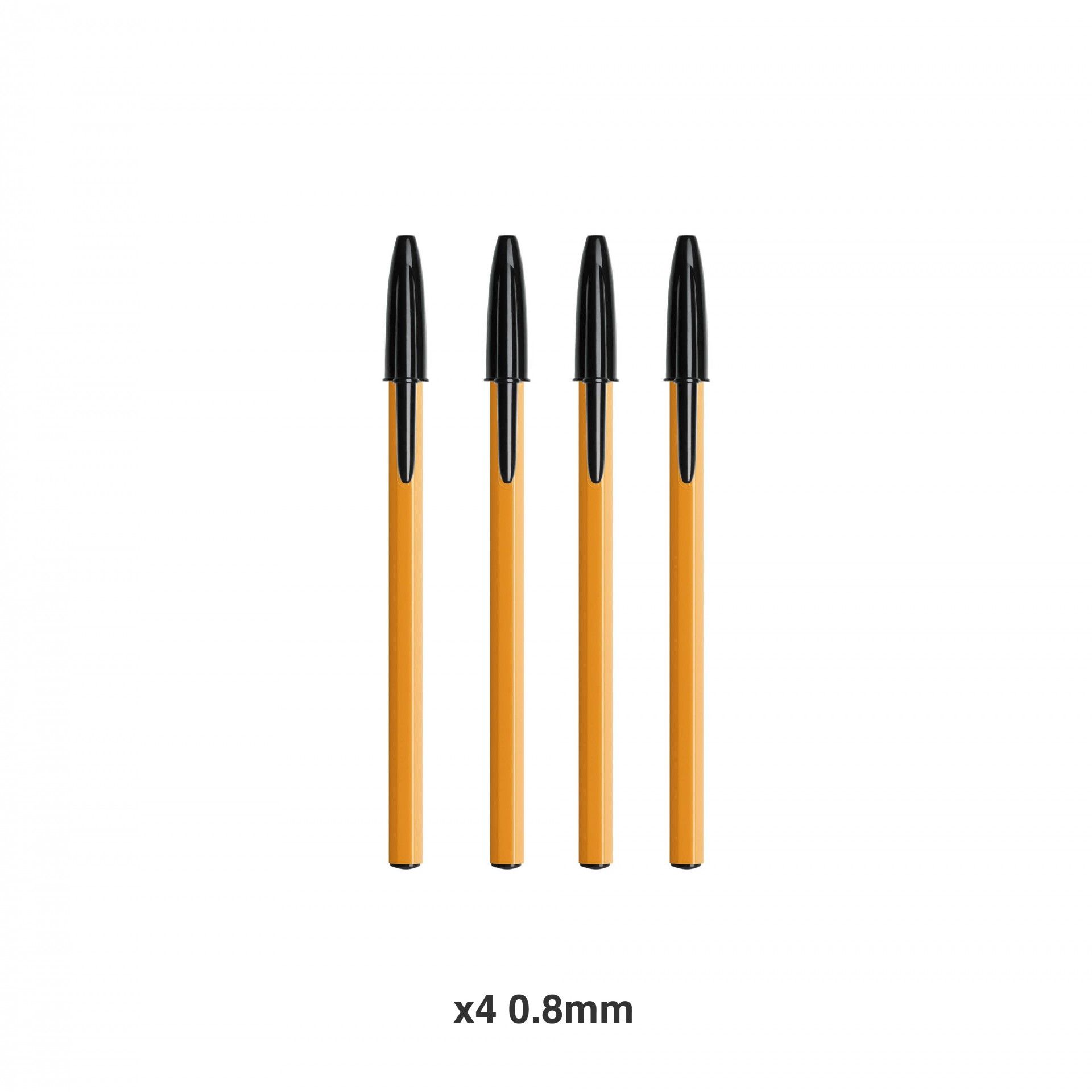 Esferográfica Bic Original Orange Fine Preto Pack 4