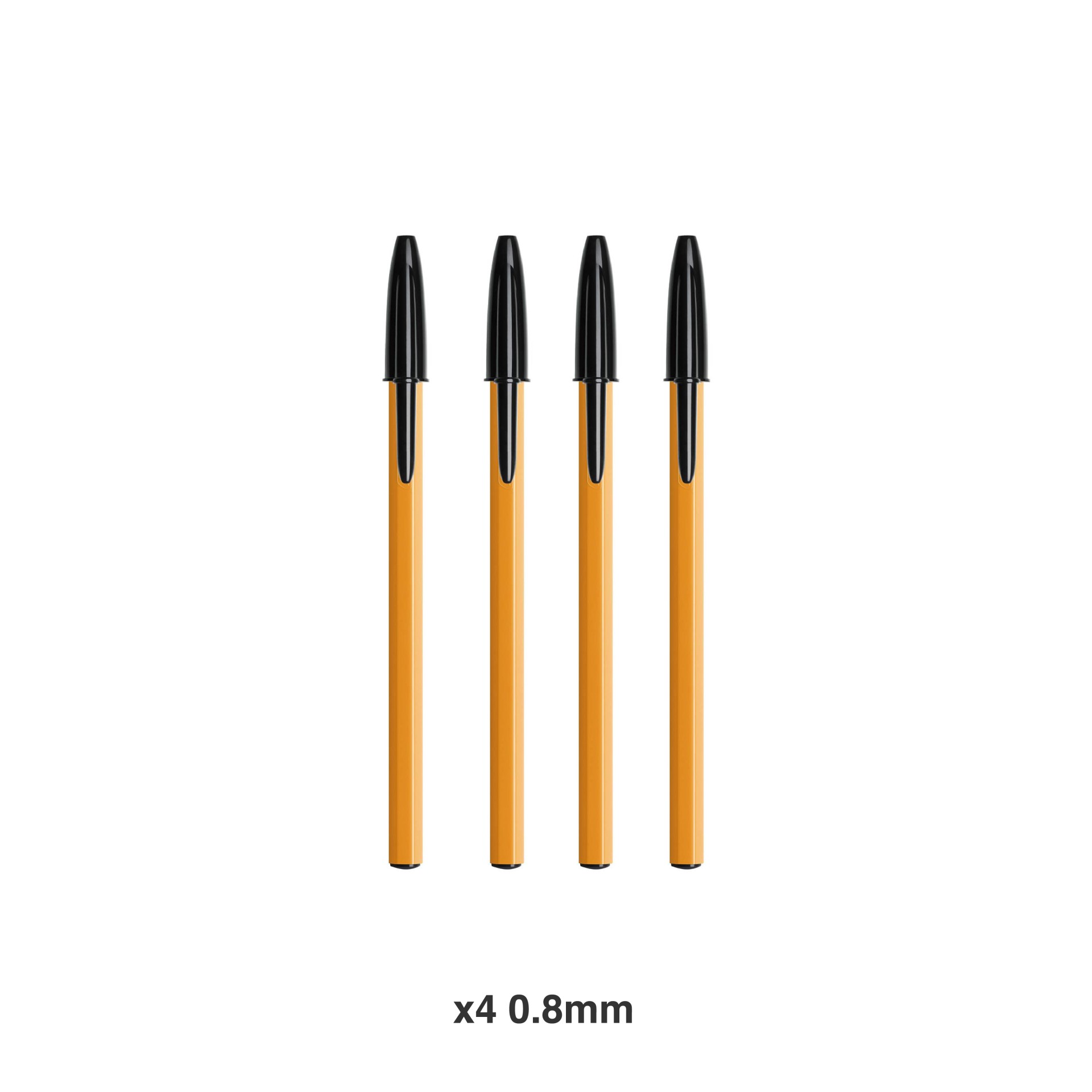Esferográfica Bic Original Orange Fine Preto Pack 4