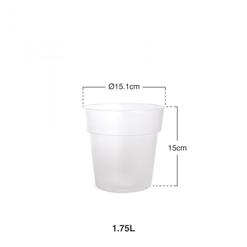 Vaso Pl�stico Luxe 1.75L �15.1X15cm