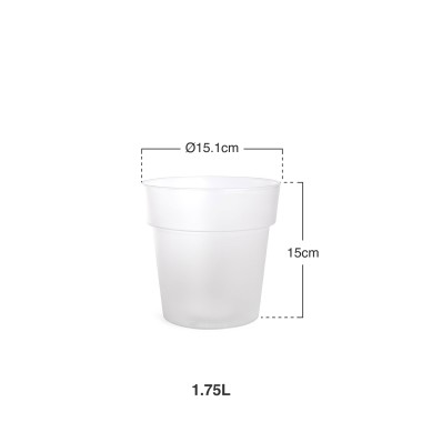 Vaso Plástico Luxe 1.75L Ø15.1X15cm