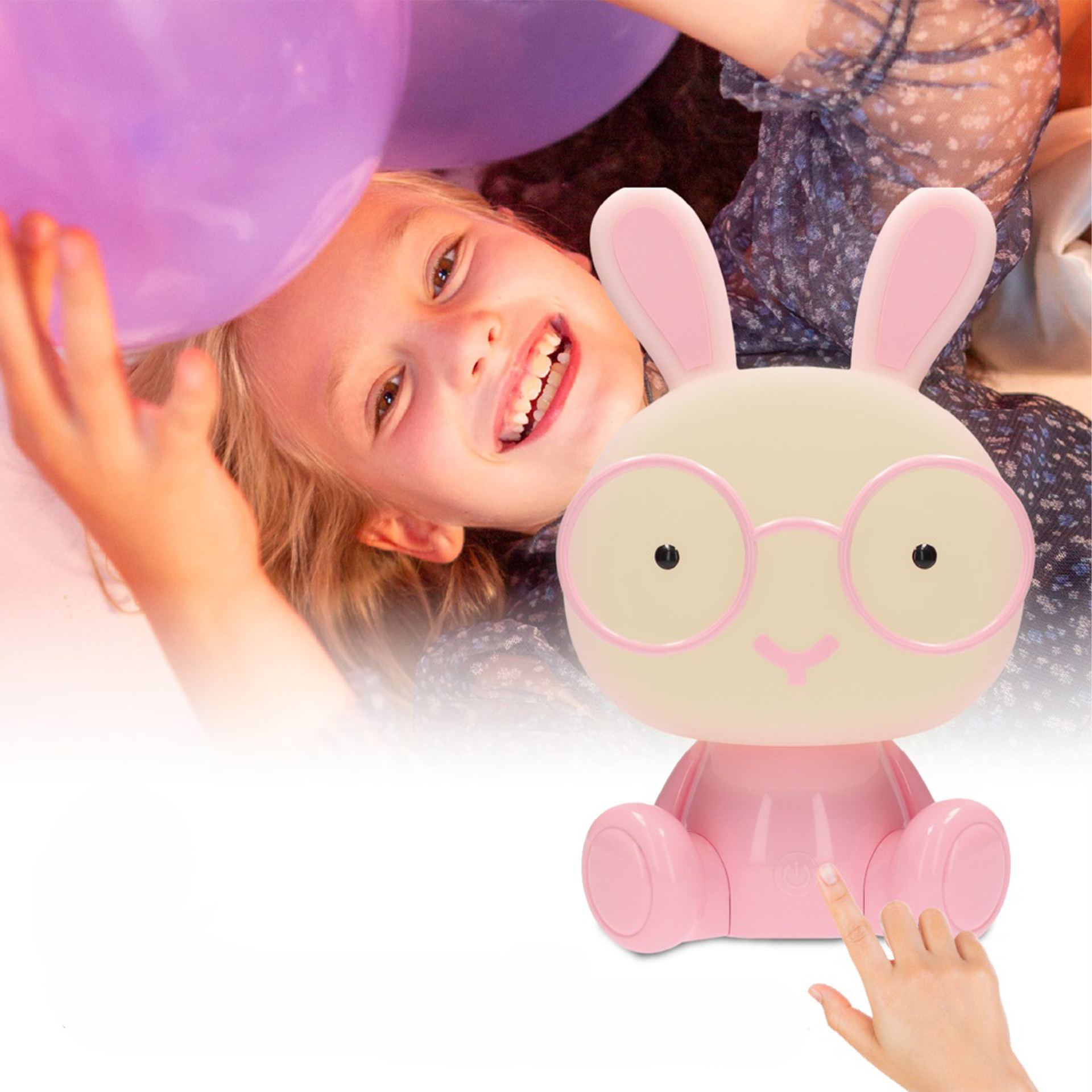 Luz Presença Coelho Rosa Led 5W