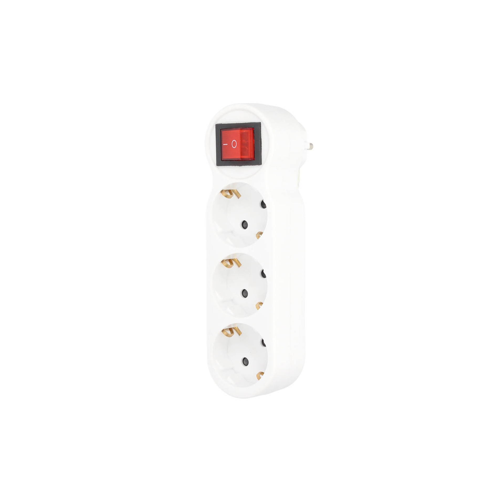 Ficha Tripla Com Interruptor Vertical