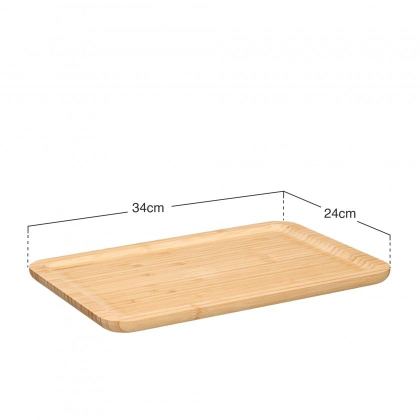 Bandeja Bambu Retangular 34X24cm Bandeja Bambu Retangular 34X24cm
