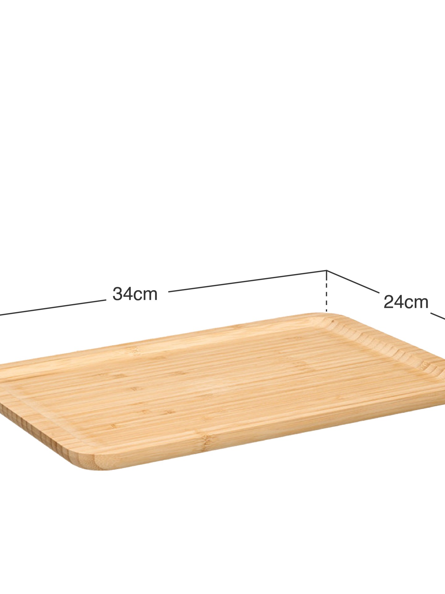 Bandeja Bambu Retangular 34X24cm