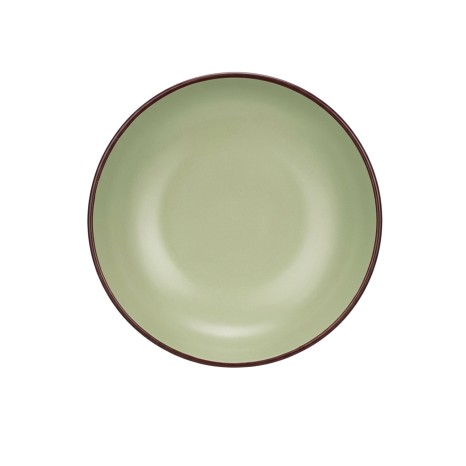 Prato Cerâmica Sopa Redondo Verde 20cm Pack 6 - Image product