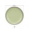 Prato Cerâmica Sobremesa Redondo Verde 20cm Pack 6 Prato Cerâmica Sobremesa Redondo Verde 20cm Pack 6