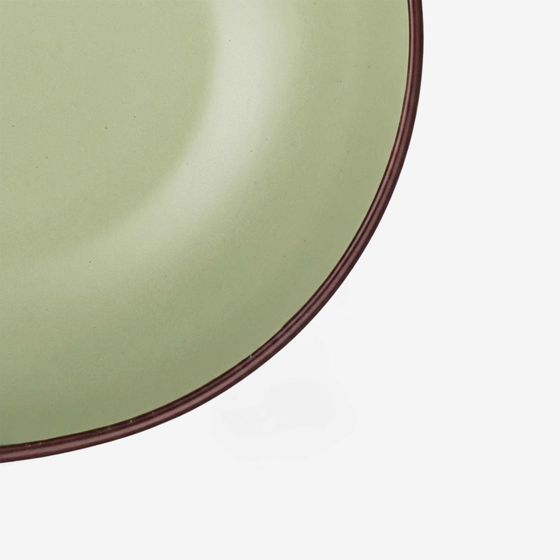 Prato Cerâmica Sopa Redondo Verde 20cm Pack 6