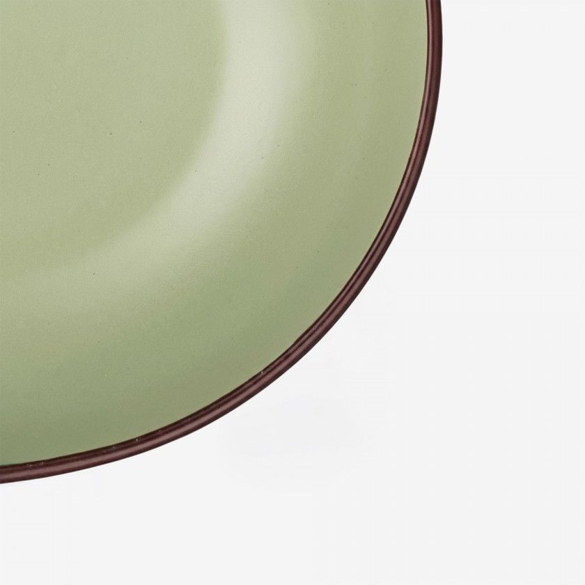 Prato Cerâmica Sopa Redondo Verde 20cm Pack 6 Prato Cerâmica Sopa Redondo Verde 20cm Pack 6