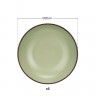 Prato Cerâmica Sopa Redondo Verde 20cm Pack 6 Prato Cerâmica Sopa Redondo Verde 20cm Pack 6