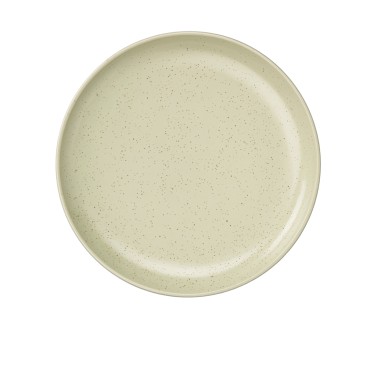 Prato Cer�mica Raso Redondo Verde Claro 26cm Pack 6