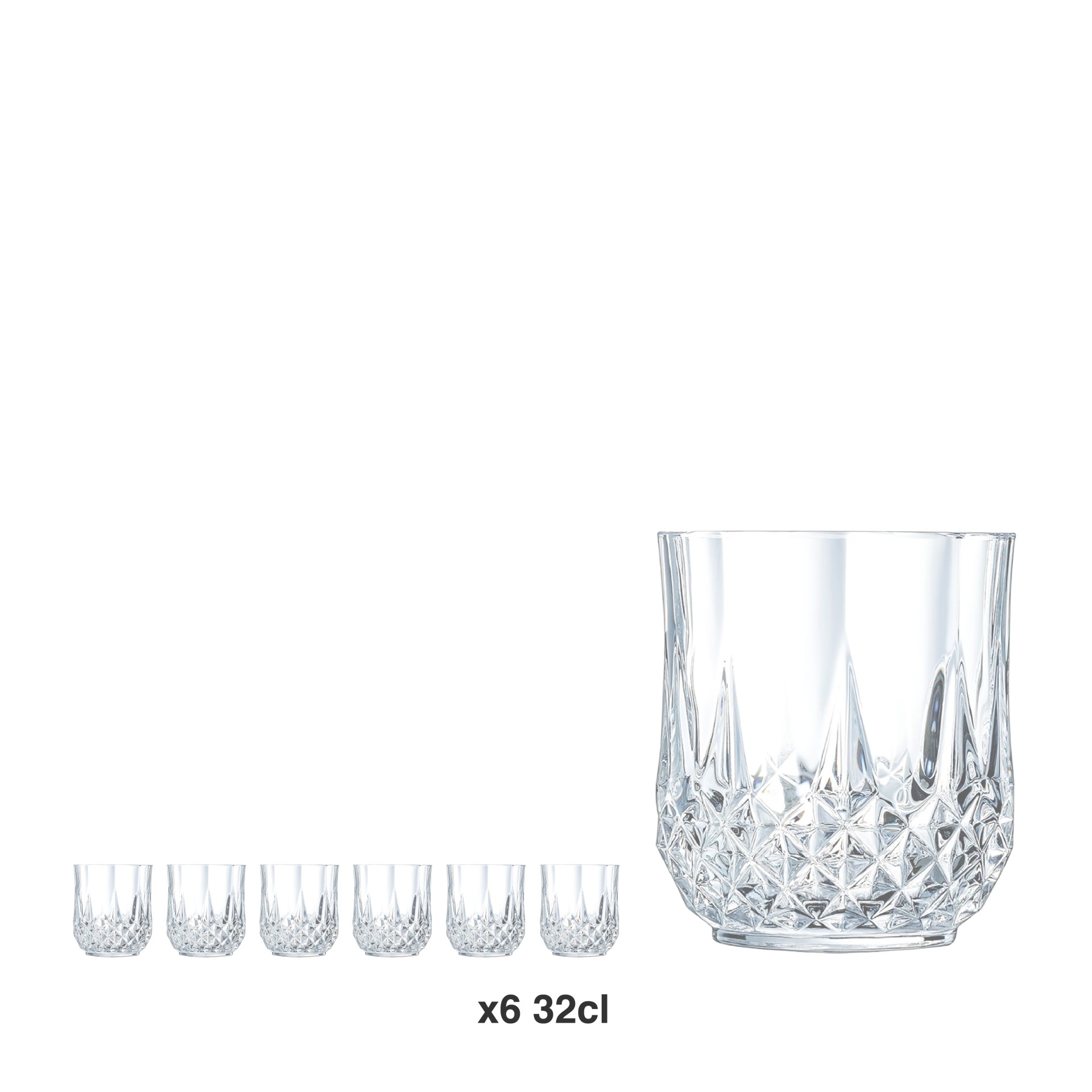 Copo Sem Pé Longchamp 32cl Pack 6