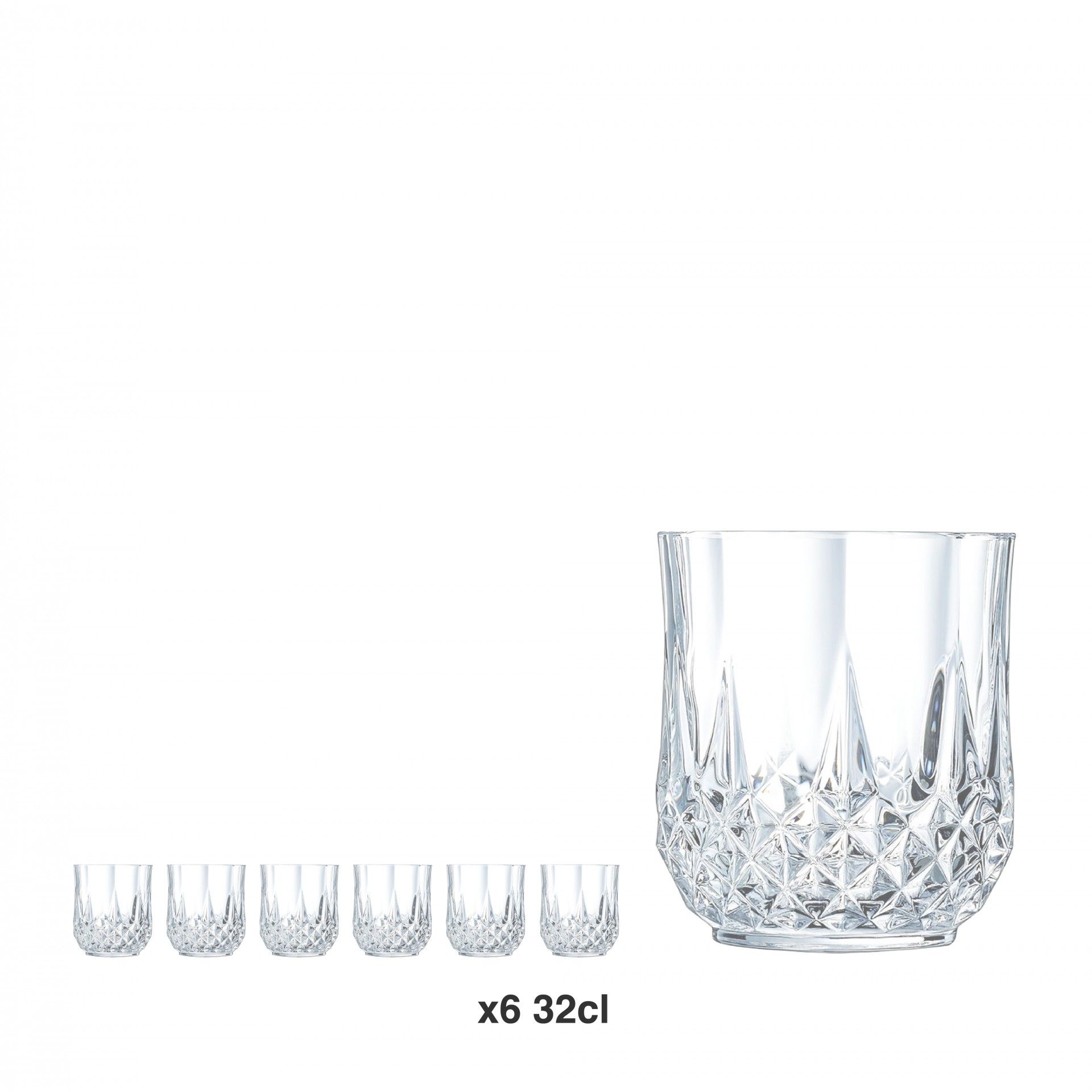 Copo Sem Pé Longchamp 32cl Pack 6