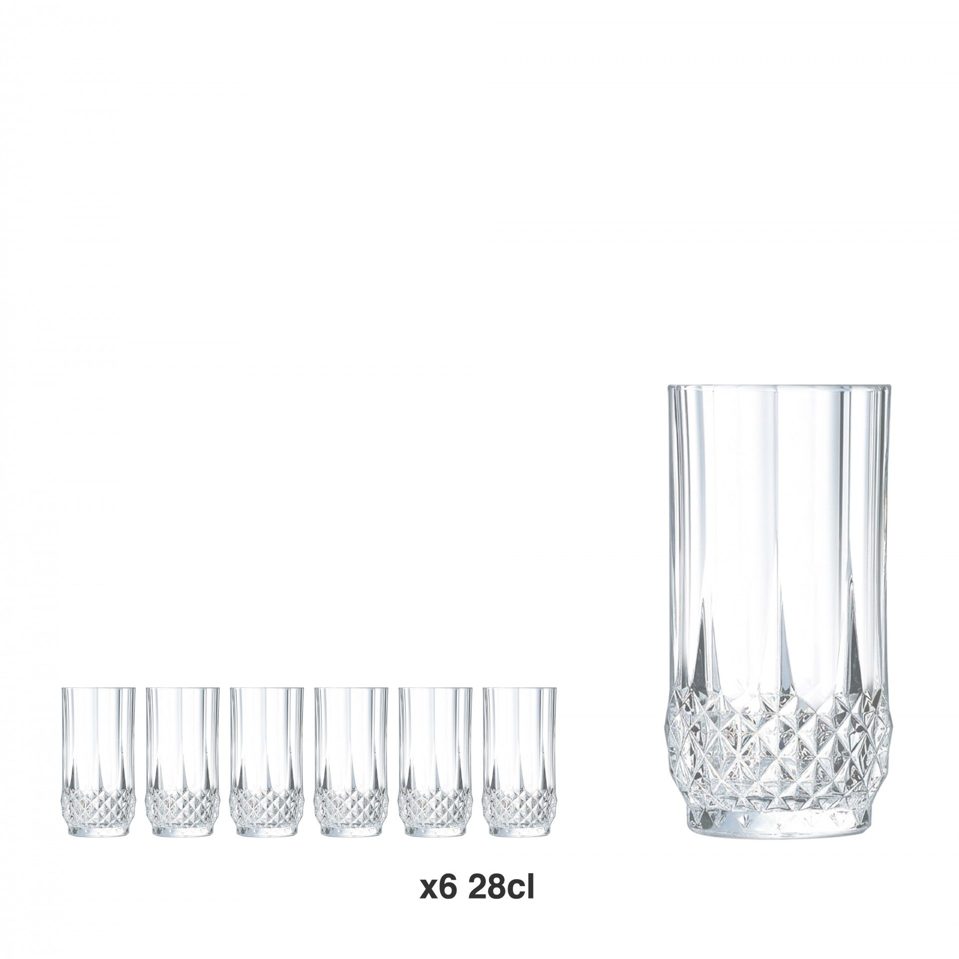 Copo Sem Pé Longchamp 28cl Pack 6