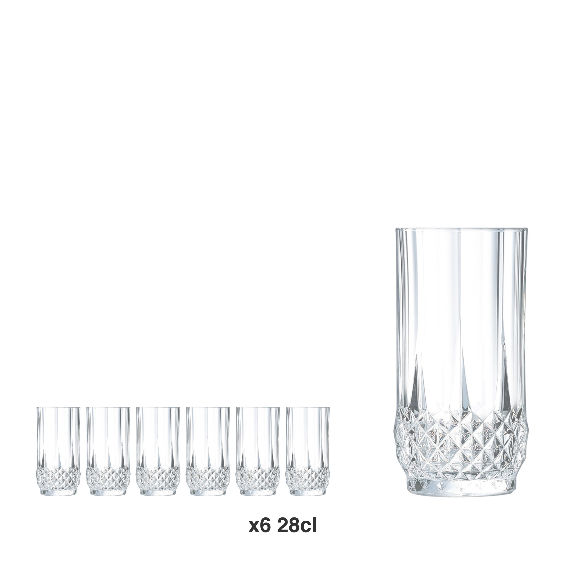 Copo Sem Pé Longchamp 28cl Pack 6