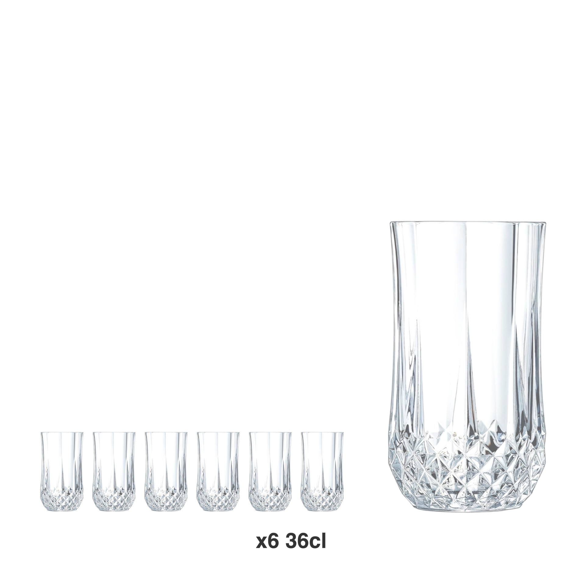 Copo Sem Pé Longchamp 36cl Pack 6