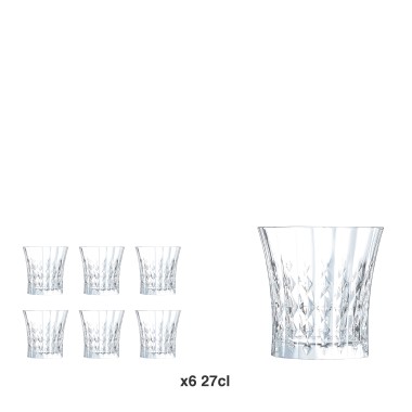 Copo sem Pé Lady Diamond 27cl Pack 6