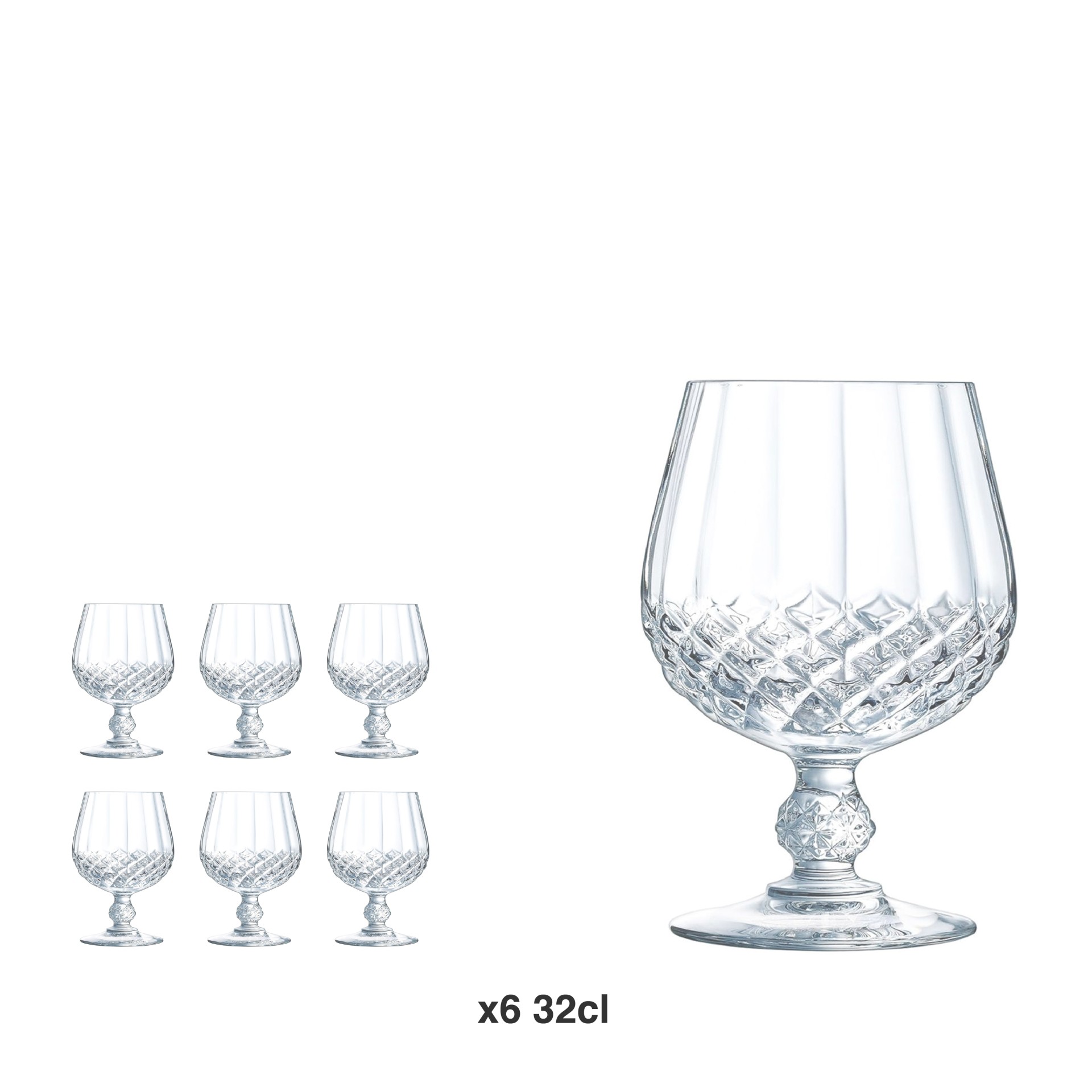 Cálice Longchamp Conhaque 32cl Pack 6