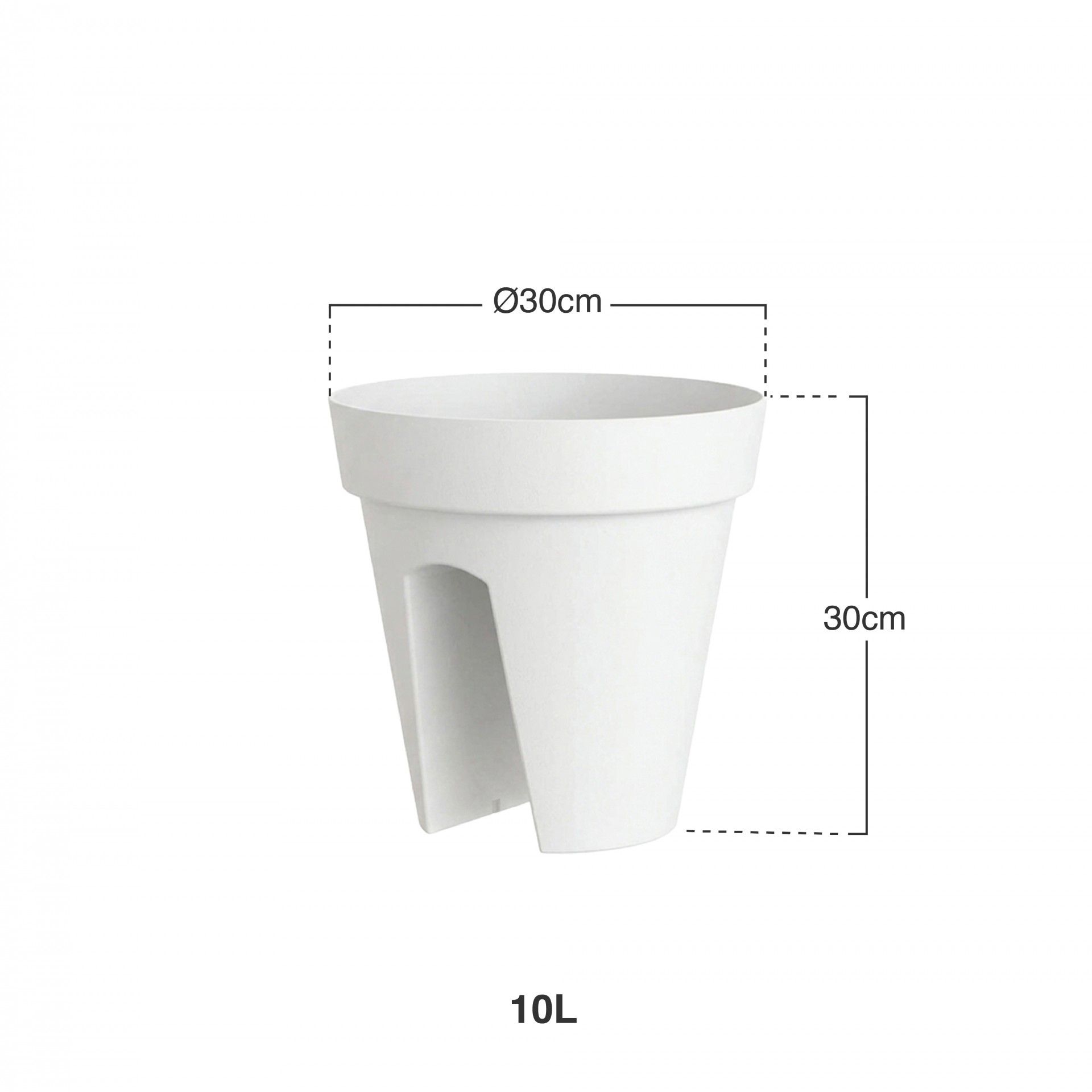 Vaso Capri Varanda 30X30cm 10L