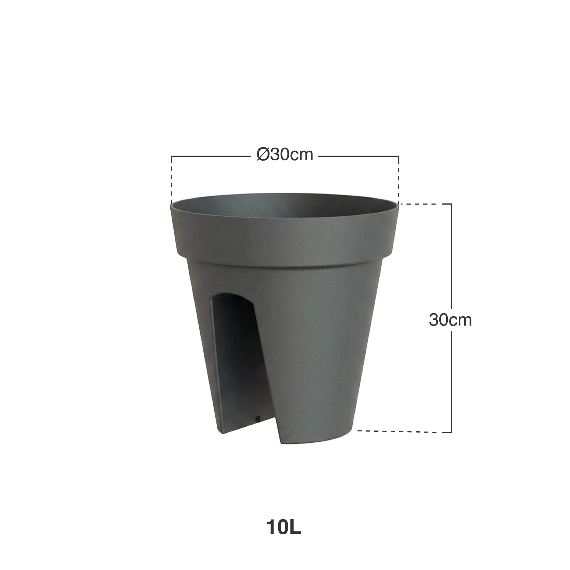 Vaso Capri Varanda 30X30cm 10L