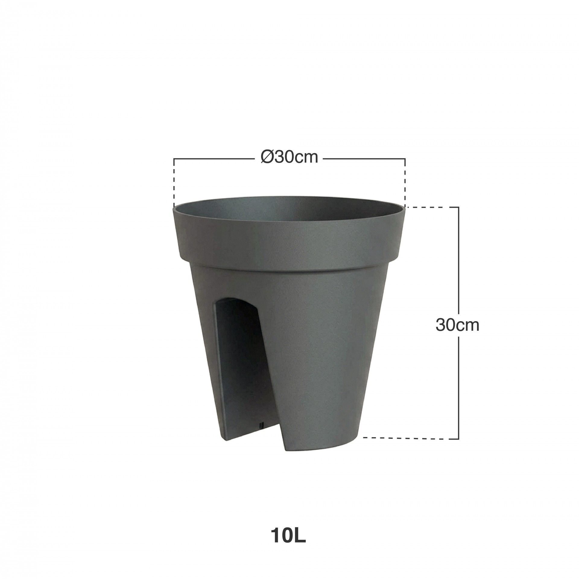 Vaso Capri Varanda 30X30cm 10L