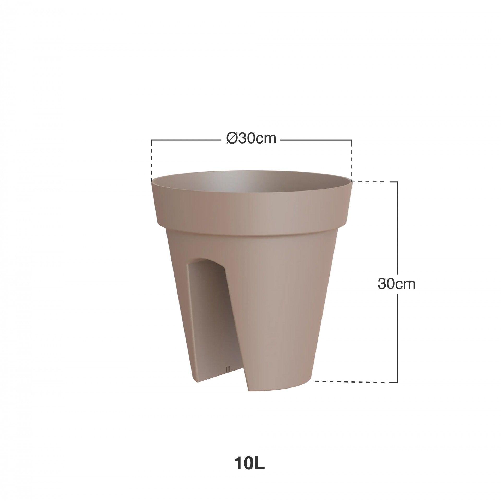 Vaso Capri Varanda 30X30cm 10L