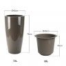 Vaso Santorini Com Interior Ø40X78cm 72L Tortora Vaso Santorini Com Interior Ø40X78cm 72L Tortora