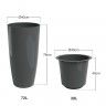 Vaso Santorini Com Interior Ø40X78cm 72L Cinza Vaso Santorini Com Interior Ø40X78cm 72L Cinza