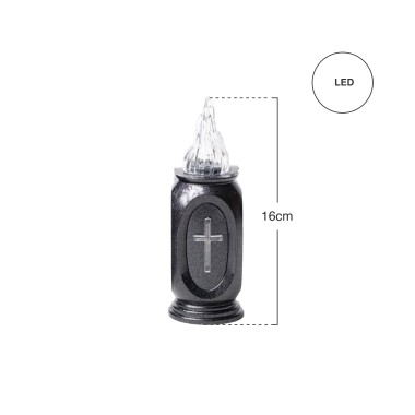 Cirio Eletrico Led Elipsa Branco 16cm