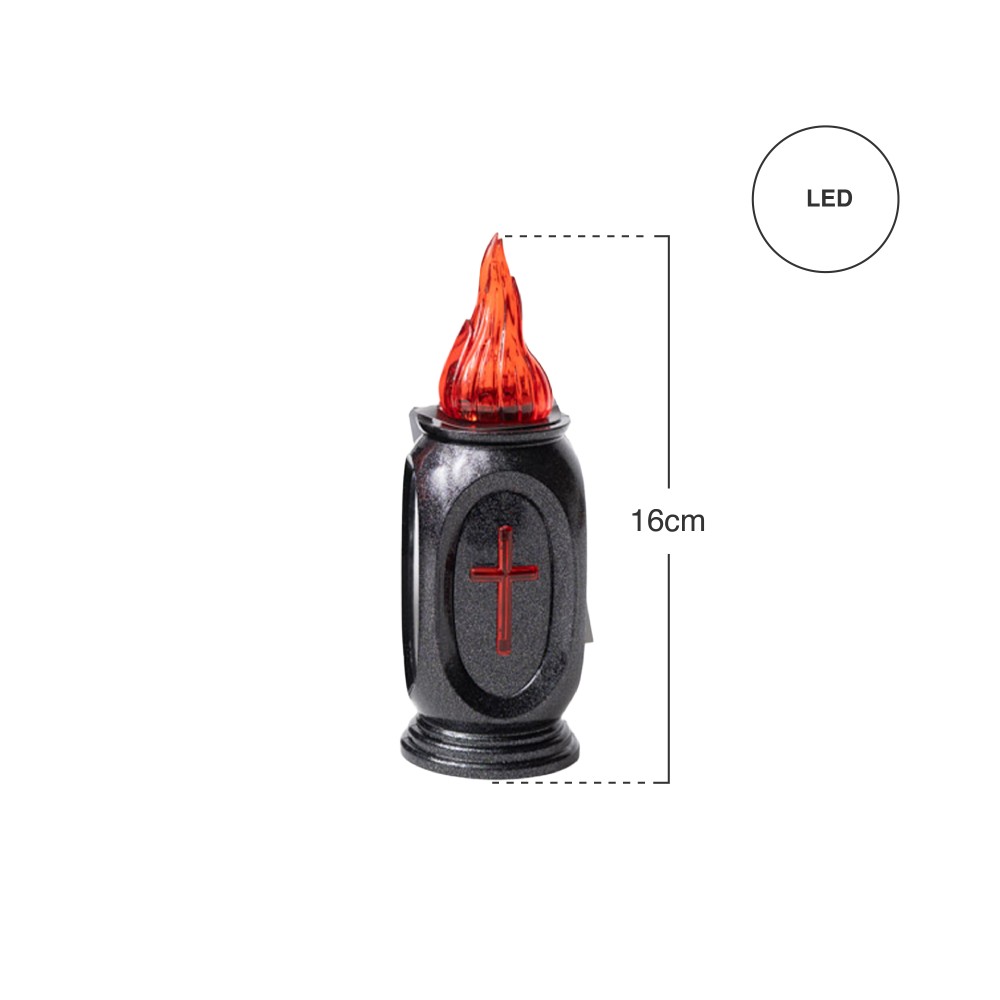 Cirio Eletrico Led Elipsa Vermelho 16cm