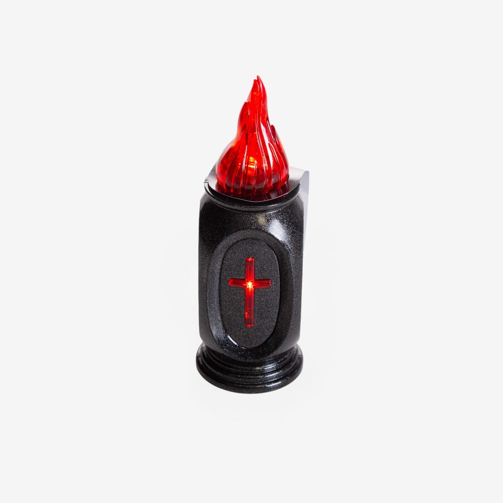 Cirio Eletrico Led Elipsa Vermelho 16cm
