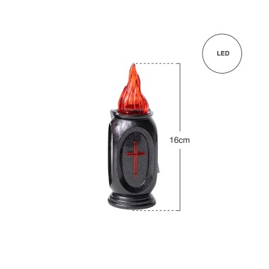 Cirio Eletrico Led Elipsa Vermelho 16cm