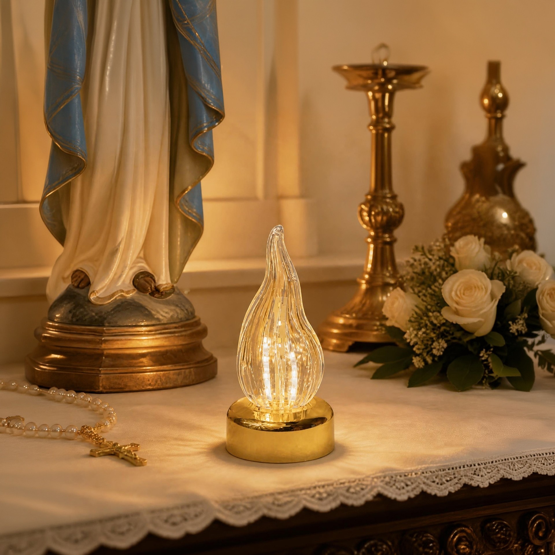 Cirio Eletrico Led Pieta 15cm
