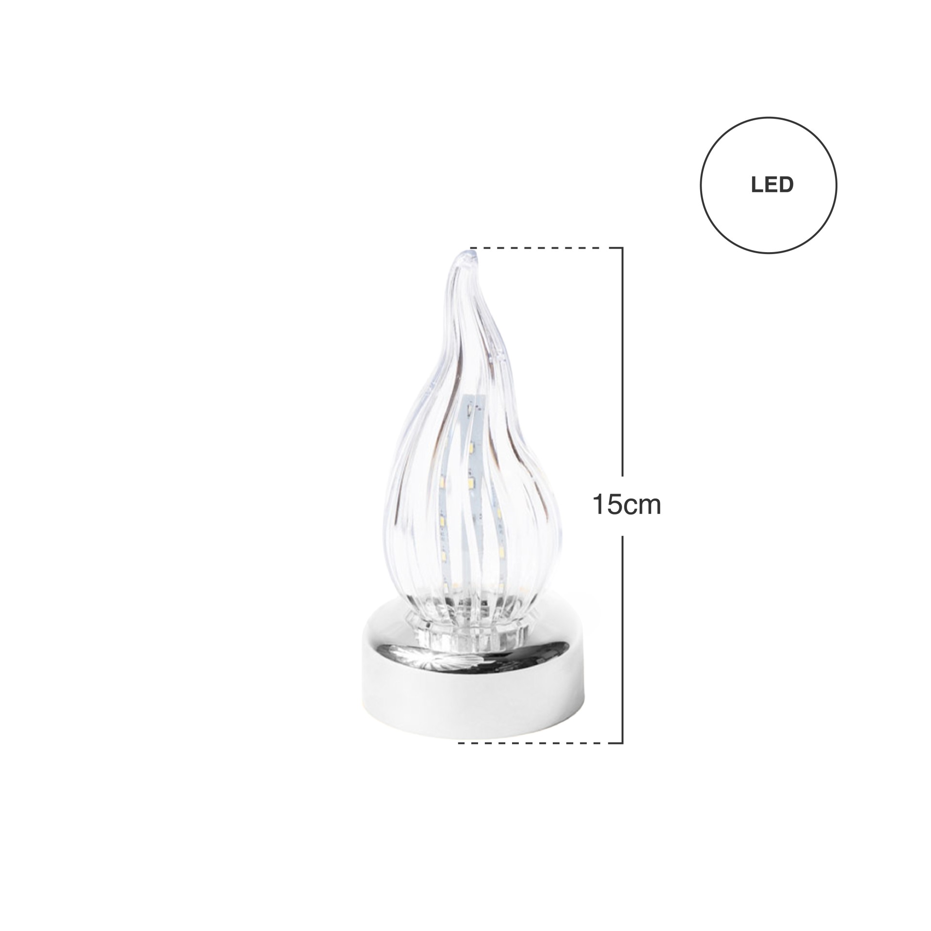 Cirio Eletrico Led Pieta 15cm