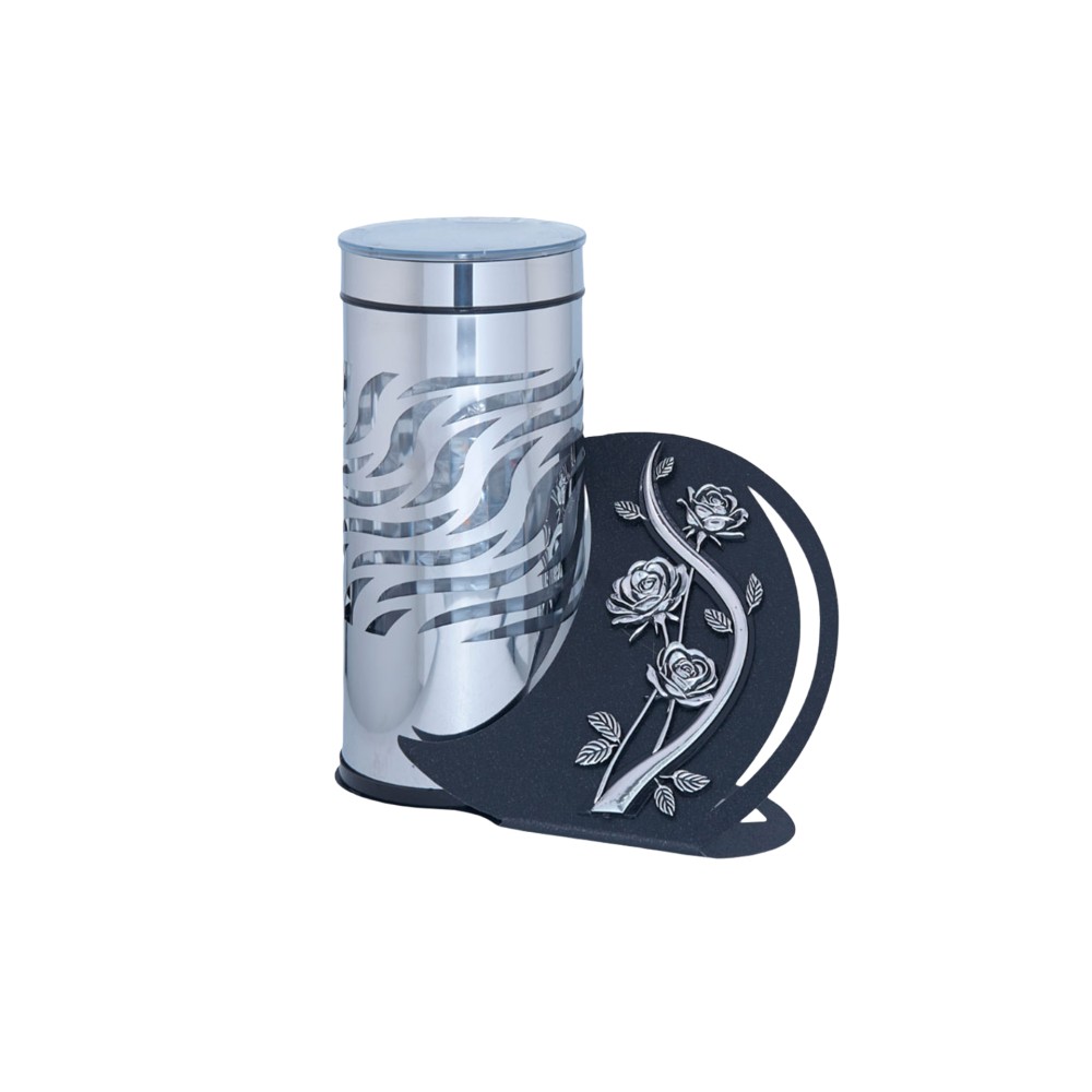 Candeeiro Solar Oval Prateado