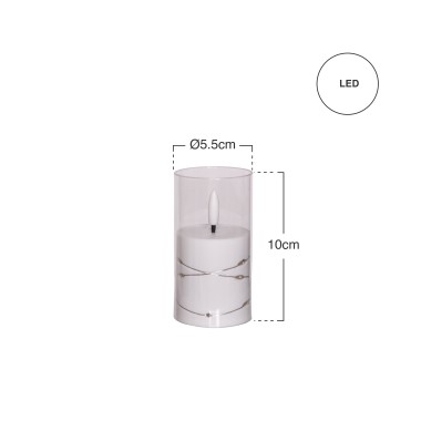 Cirio Eletrico Com Fio Led 10X5.5cm