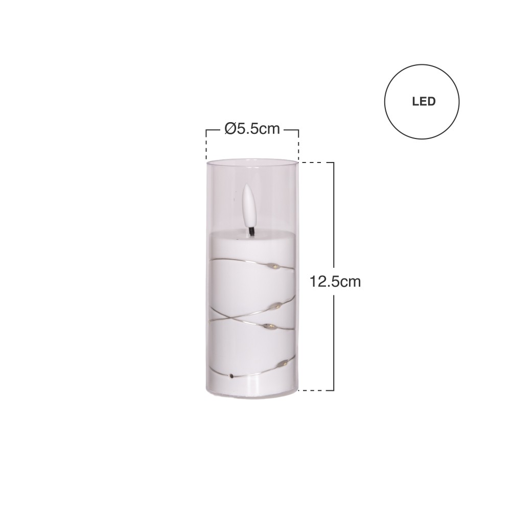 Cirio Eletrico Com Fio Led 12.5X5.5cm