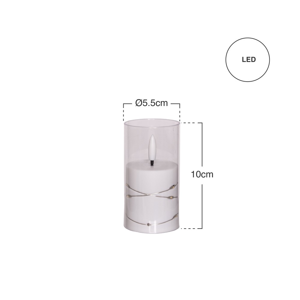 Cirio Eletrico Com Fio Led 10X5.5cm