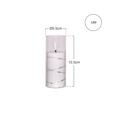 Cirio Eletrico Com Fio Led 12.5X5.5cm