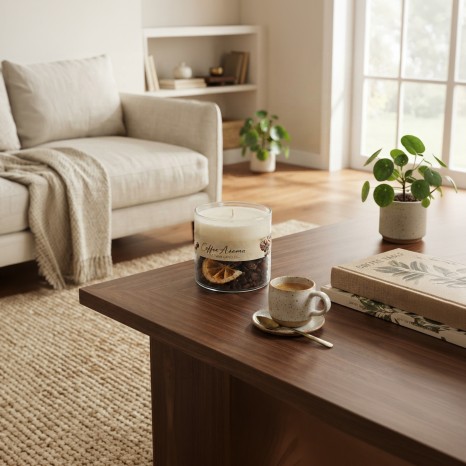 Vela Copo Vidro Coffee Creme - Image product