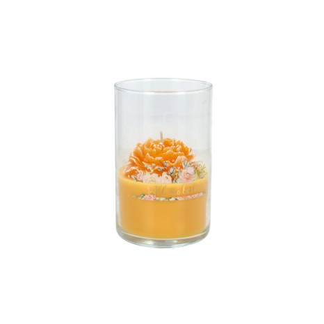 Vela Copo Vidro Peonia 10X15cm - Image product
