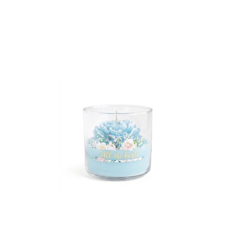 Vela Copo Vidro Peonia 10X9cm - Image product