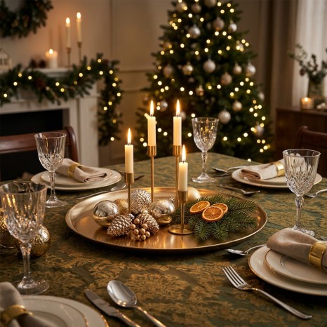 Bandeja Decorativa Redondo Dourado 39cm - Image product