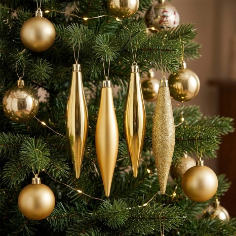 Pendente Natal Dourado Pack 4 - Image product
