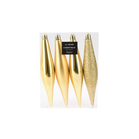Pendente Natal Dourado Pack 4 - Image product