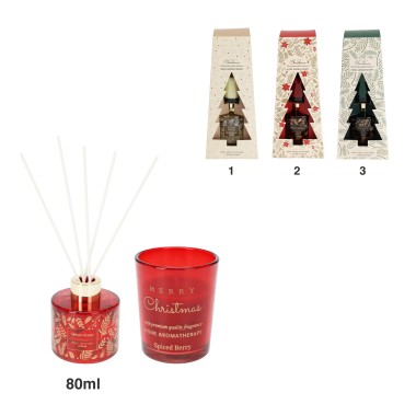Conjunto Mikado + Vela Perfumada Natal