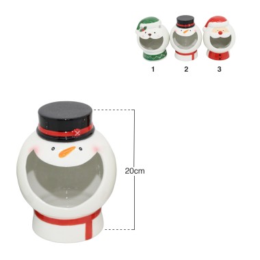 Frasco Hermético Boneco Natal Sortido 20cm