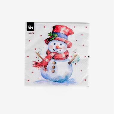 Guardanapo Pai Natal Sortido 33X33cm Pack 16