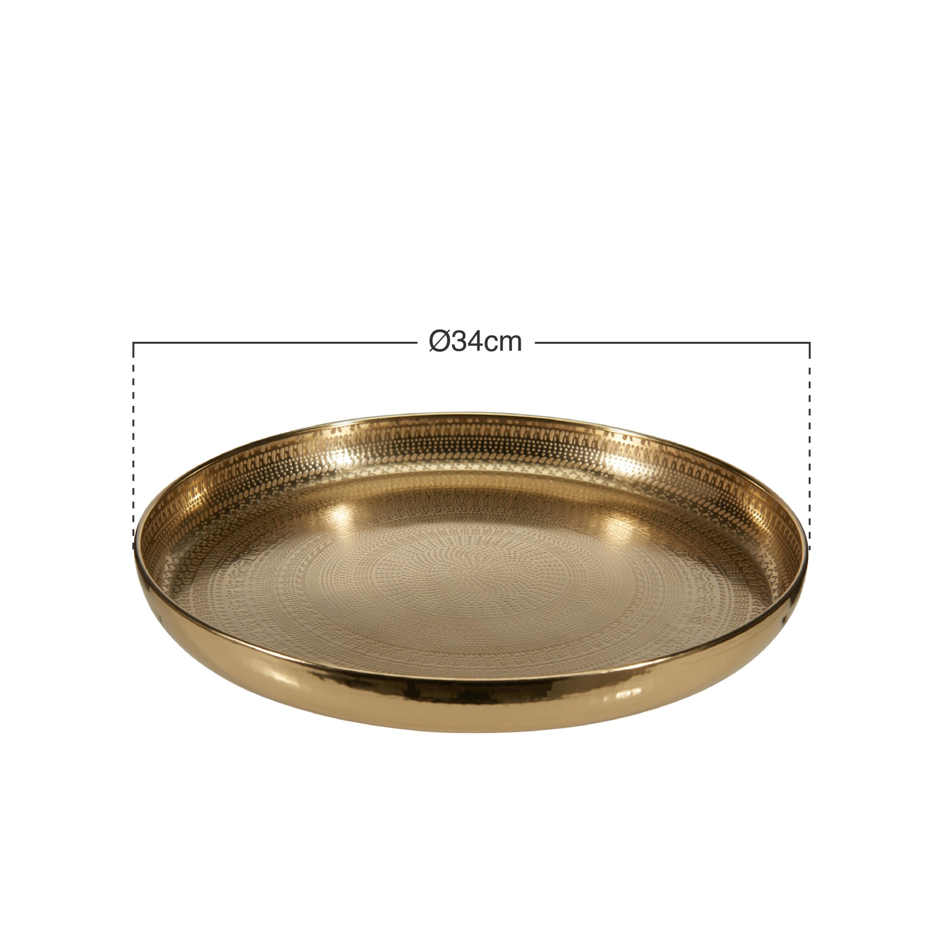 Bandeja Metal Dourado 34cm
