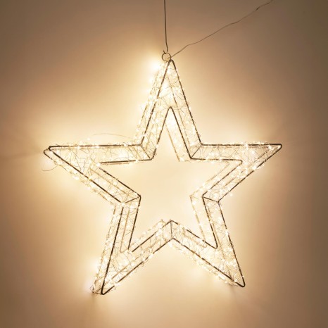 Estrela Natal Metal Prateado 720 Led 50cm - Image product