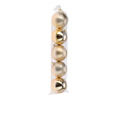 Bola Natal Dourado Ø8cm Pack 5